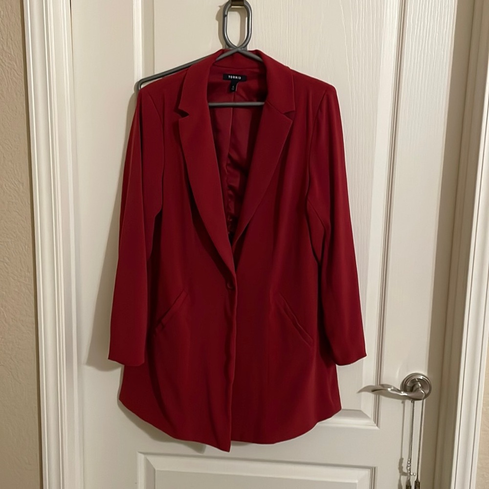 Torrid Long silk lined Blazer size 0